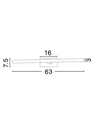 Nova Luce Moderní koupelnové nástěnné LED svítidlo Modena - 18 W LED, 1513 lm, 630 mm NV 787002