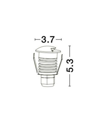 NOVA LUCE venkovní zapuštěné svítidlo do země BANG bílý hliník LED 1W 3V 3000K IP67 8039001