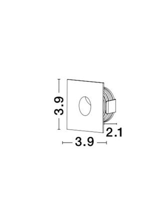 NOVA LUCE venkovní zapuštěné svítidlo do zdi PASSAGGIO bílý hliník LED 1W 3000K 3V IP54 délka kabelu 1.80m použijte driver 9020170 8058001