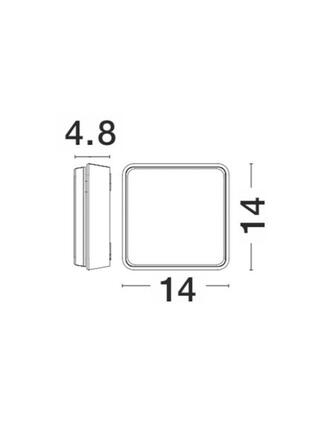 NOVA LUCE venkovní nástěnné svítidlo PIER tmavě šedý hliník akrylový difuzor LED 12W 3000K 220-240V rotační IP54 810066