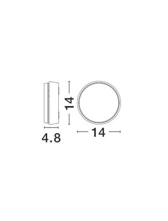 NOVA LUCE venkovní nástěnné svítidlo GRAVITY tmavě šedý hliník akrylový difuzor LED 12W 3000K 220-240V rotační IP54 810067