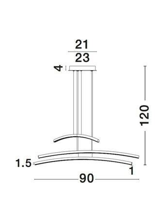 NOVA LUCE závěsné svítidlo SEVILLE chromovaný hliník a akryl LED 38W 230V 3000K IP20 81007601