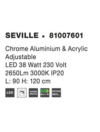NOVA LUCE závěsné svítidlo SEVILLE chromovaný hliník a akryl LED 38W 230V 3000K IP20 81007601