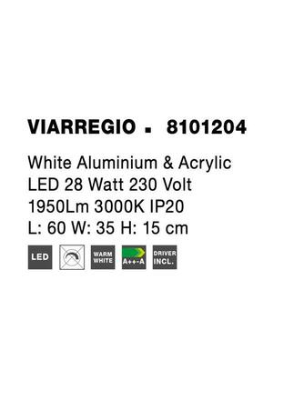 NOVA LUCE stropní svítidlo VIAREGGIO bílý hliník a akryl LED 28W 230V 3000K IP20 8101204