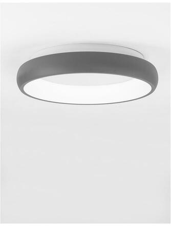 NOVA LUCE stropní svítidlo ALBI šedý hliník a akryl LED 32W 230V 3000K IP20 stmívatelné 8105615