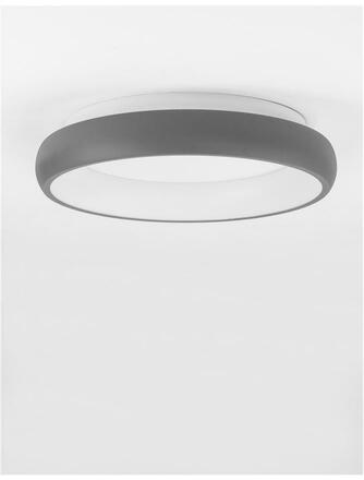 NOVA LUCE stropní svítidlo ALBI šedý hliník a akryl LED 32W 230V 3000K IP20 stmívatelné 8105615