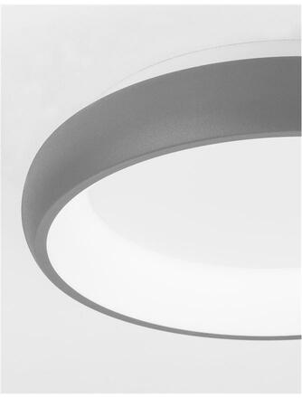 NOVA LUCE stropní svítidlo ALBI šedý hliník a akryl LED 32W 230V 3000K IP20 stmívatelné 8105615