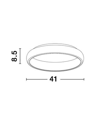 NOVA LUCE stropní svítidlo ALBI šedý hliník a akryl LED 32W 230V 3000K IP20 stmívatelné 8105615