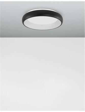 NOVA LUCE stropní svítidlo ALBI černý hliník a akryl LED 32W 230V 3000K IP20 stmívatelné 8105616