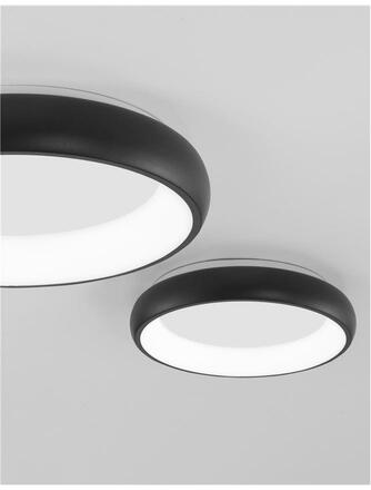 NOVA LUCE stropní svítidlo ALBI černý hliník a akryl LED 32W 230V 3000K IP20 stmívatelné 8105616