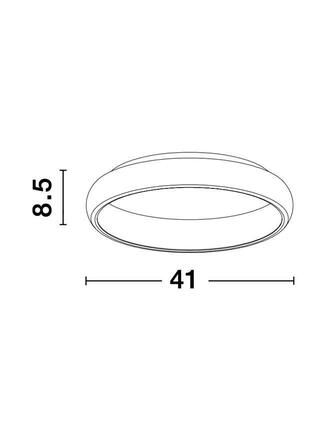 NOVA LUCE stropní svítidlo ALBI černý hliník a akryl LED 32W 230V 3000K IP20 stmívatelné 8105616