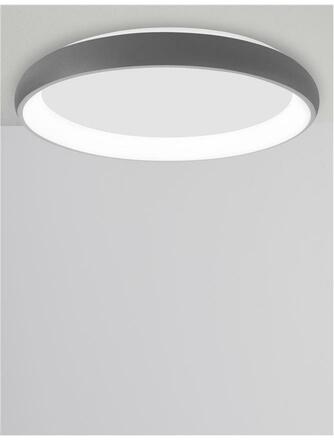 NOVA LUCE stropní svítidlo ALBI šedý hliník a akryl LED 50W 230V 3000K IP20 stmívatelné 8105617
