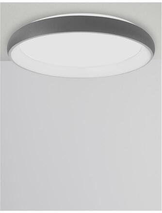 NOVA LUCE stropní svítidlo ALBI šedý hliník a akryl LED 50W 230V 3000K IP20 stmívatelné 8105617