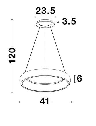 NOVA LUCE závěsné svítidlo ALBI bílý hliník a akryl LED 32W 230V 3000K IP20 stmívatelné 8105618