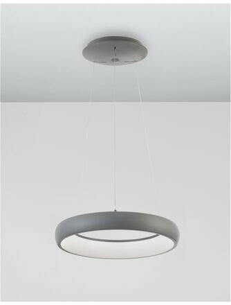 NOVA LUCE závěsné svítidlo ALBI šedý hliník a akryl LED 32W 230V 3000K IP20 stmívatelné 8105619