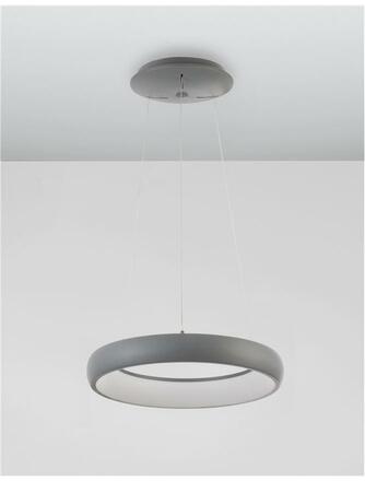 NOVA LUCE závěsné svítidlo ALBI šedý hliník a akryl LED 32W 230V 3000K IP20 stmívatelné 8105619
