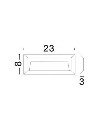 NOVA LUCE venkovní nástěnné svítidlo PULSAR tmavě šedý ABS LED 2W 3000K 220-220V 32st. IP54 811502