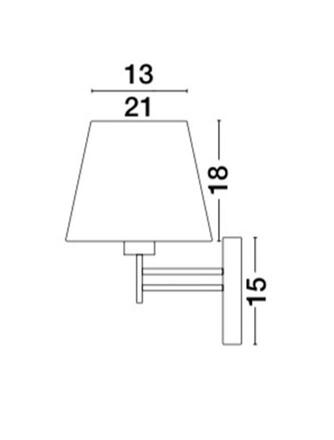 NOVA LUCE nástěnné svítidlo LOGAN bílý hliník bílé stínidlo E27 1x12W vypínač na těle 8126161