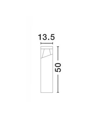 NOVA LUCE venkovní sloupkové svítidlo LOCK hliník tmavě šedá bílý a čirý akrylový difuzor LED 12W 220-240V 45st. IP54 3000K nebo 4000K 813104