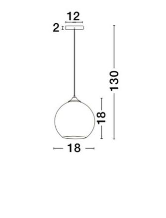 NOVA LUCE závěsné svítidlo BLAZE měďené sklo a černý kov E27 1x12W 230V IP20 bez žárovky 8142680