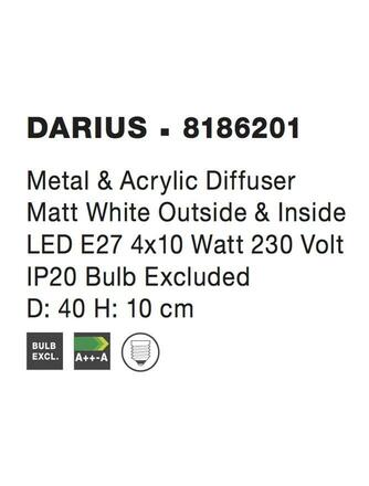 Nova Luce Kubisticky laděné stropní svítidlo Darius v různých barevných variantách - 400 x 100 mm, 4 x 10 W, bílá NV 8186201