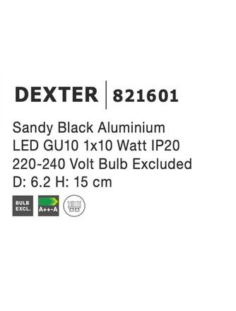 NOVA LUCE bodové svítidlo DEXTER černý hliník GU10 1x10W 821601