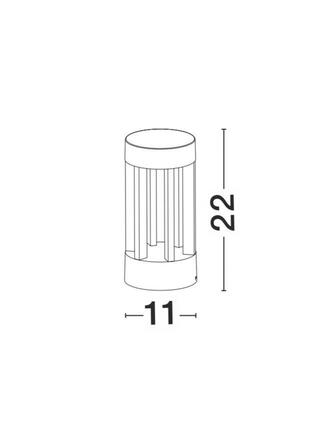 NOVA LUCE venkovní sloupkové svítidlo DEVORA tmavě šedý hliník a skleněný difuzor LED 8W 3000K 220-240V IP54 826423