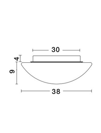 NOVA LUCE stropní svítidlo BREST stropní svítidlo bílé opálové sklo a kov E27 2x12W 832403