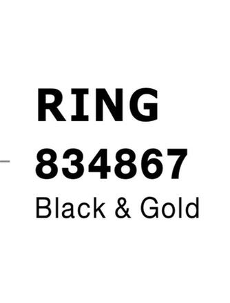 NOVA LUCE ozdobný kroužek GIA černá a zlatá 834867