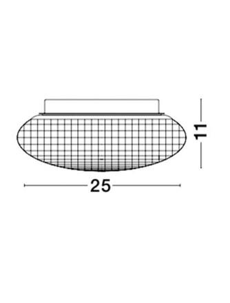 Nova Luce Stylové stropní svítidlo Sens s vyšším stupněm krytí - 1 x 60 W, čirá / bílý kov NV 838123