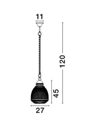 NOVA LUCE závěsné svítidlo TOULON jantarové sklo tmavě hnědá základna a řetěz E27 1x12W IP20 bez žárovky 8381443