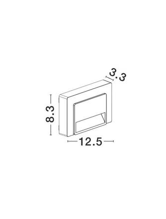 NOVA LUCE venkovní nástěnné svítidlo LUTON tmavě šedý ABS LED 1.2W 3000K IP65 100-220V vč. driveru 8403626