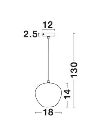 NOVA LUCE závěsné svítidlo CEDRO kouřové sklo bronz a černý kov E27 1x12W IP20 bez žárovky 8436403