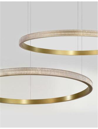 Nova Luce Luxusní závěsné LED svítidlo Orlando v elegantním zlatavém designu - 30 W LED, 1650 lm, pr. 850 mm NV 86016802