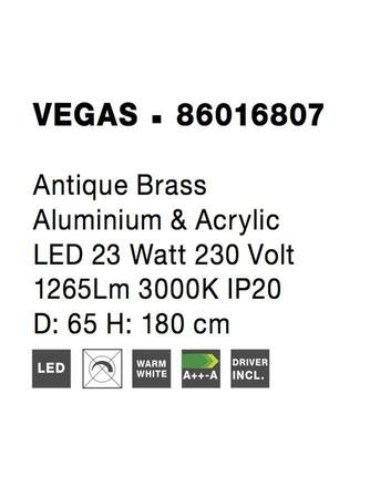 Nova Luce Elegantní závěsné LED svítidlo Vegas v luxusním zlatavém designu - 23 W LED, 1265 lm, pr. 650 mm NV 86016807