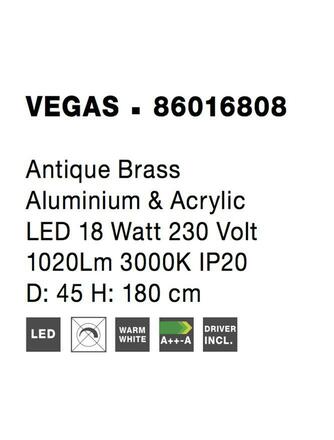 Nova Luce Elegantní závěsné LED svítidlo Vegas v luxusním zlatavém designu - 18 W LED, 1020 lm, pr. 450 mm NV 86016808