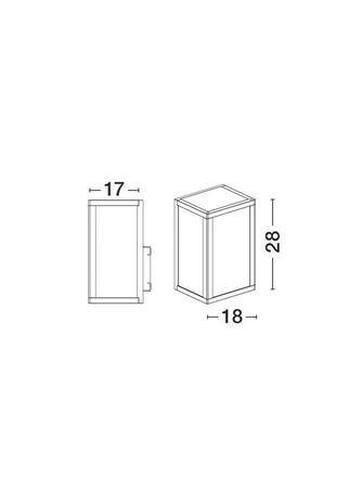 NOVA LUCE venkovní nástěnné svítidlo ZEST černý litý hliník čiré sklo E27 1x12W 220-240V IP54 bez žárovky 870026