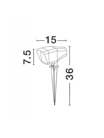 NOVA LUCE venkovní svítidlo s bodcem INSIDE tmavě šedý hliník a sklo GU10 1x7W 220-240V IP54 bez žárovky 875409