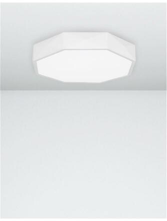 NOVA LUCE stropní svítidlo EBEN bílý hliník matný bílý akrylový difuzor LED 24W 230V 3000K IP20 9001492