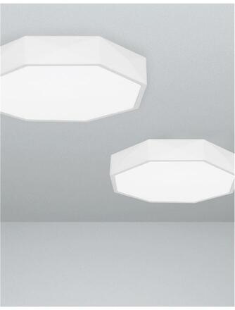 NOVA LUCE stropní svítidlo EBEN bílý hliník matný bílý akrylový difuzor LED 24W 230V 3000K IP20 9001492