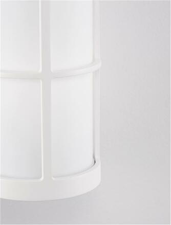 NOVA LUCE venkovní nástěnné svítidlo STONE bílý hliník a akryl E27 1x12W 220-240V IP54 bez žárovky 9002850