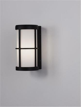 NOVA LUCE venkovní nástěnné svítidlo STONE černý hliník a akryl E27 1x12W 220-240V IP54 bez žárovky 9002851