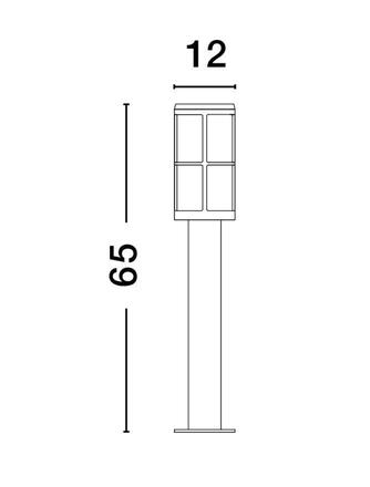 NOVA LUCE venkovní sloupkové svítidlo STONE černý hliník a akryl E27 1x12W 220-240V IP54 bez žárovky 9002860