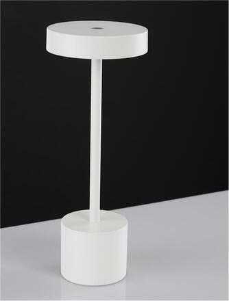 NOVA LUCE venkovní stolní lampa FUMO bílý hliník a akryl LED 2W 3000K 220-240V 163st. IP54 vypínač na těle / USB kabel 9002863