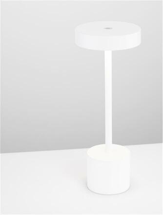 NOVA LUCE venkovní stolní lampa FUMO bílý hliník a akryl LED 2W 3000K 220-240V 163st. IP54 vypínač na těle / USB kabel 9002863