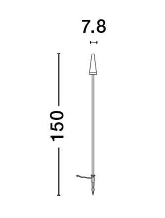 NOVA LUCE venkovní svítidlo s bodcem MABEL černý hliník a čiré sklo LED 8.5W 3000K 220-240V 36st. IP54 délka kabelu 64 cm 9002869