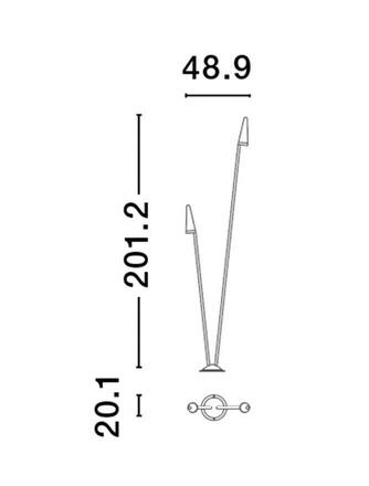 NOVA LUCE venkovní sloupkové svítidlo MABEL černý hliník a čiré sklo LED 17W 3000K 220-240V 36st. IP54 délka kabelu 35 cm 9002870