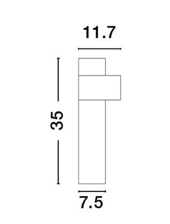 NOVA LUCE venkovní sloupkové svítidlo ADURO černý hliník a akryl LED 7.6W 3000K 200-240V 78st. IP54 9002871