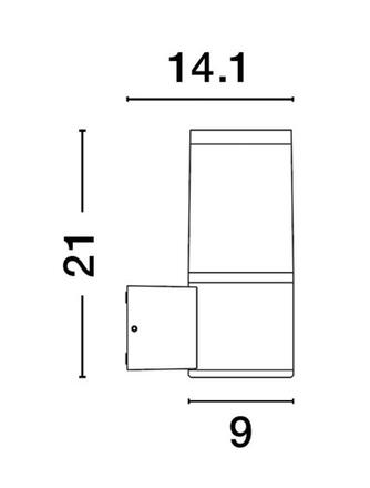 NOVA LUCE venkovní nástěnné svítidlo CETERA černý hliník a akryl E27 1x12W 220-240V IP54 bez žárovky 9002873