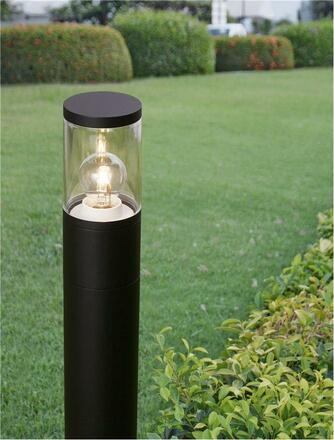 NOVA LUCE venkovní sloupkové svítidlo CETERA černý hliník a akryl E27 1x12W 220-240V IP54 bez žárovky 9002874